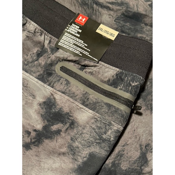 NWT $90 Under Armour Men's UA Elite Print Tapered Pant‎ 3XL Fitted Black Cloud - Picture 3 of 8